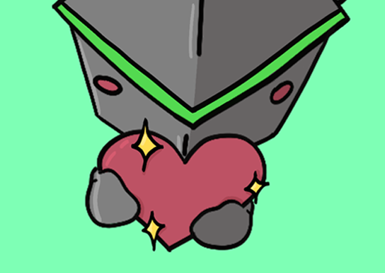 zoomed in on heart
